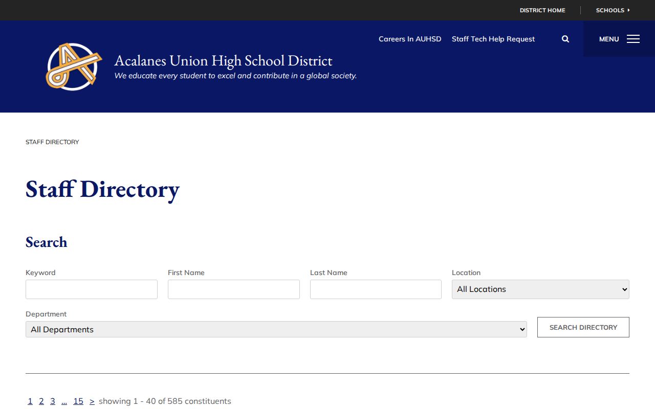 Lafayette people directories Acalanes district staff listings