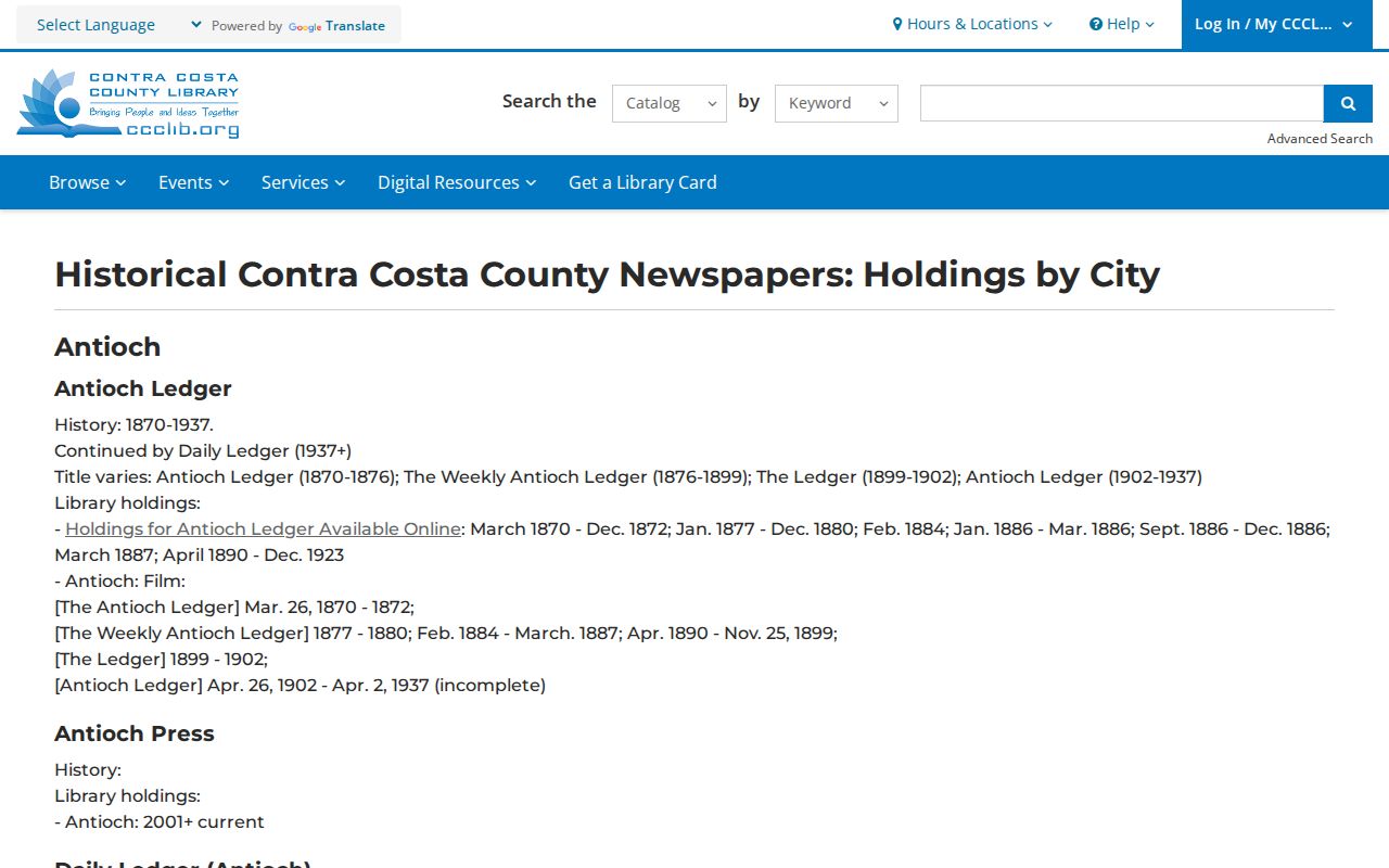Lafayette people directories historical newspaper holdings